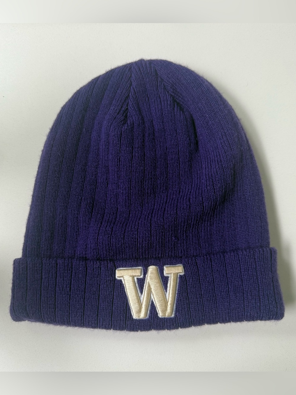 UW Embroidered Purple Beanie Hat